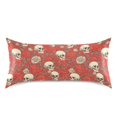 thumbnail image 3 of Haosy Satin Pillowcase for Hair and Skin Standard Cooling Silk Pillow Case with Envelope Closure Skull and Rose 20"x30", 3 of 9
