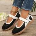 thumbnail image 3 of HEWUQI Womens Ballet Flats Arch Support Antislip Cushioning Mary Jane Washable Comfortable Breathable Walking Business Shoes Black Size 7, 3 of 7