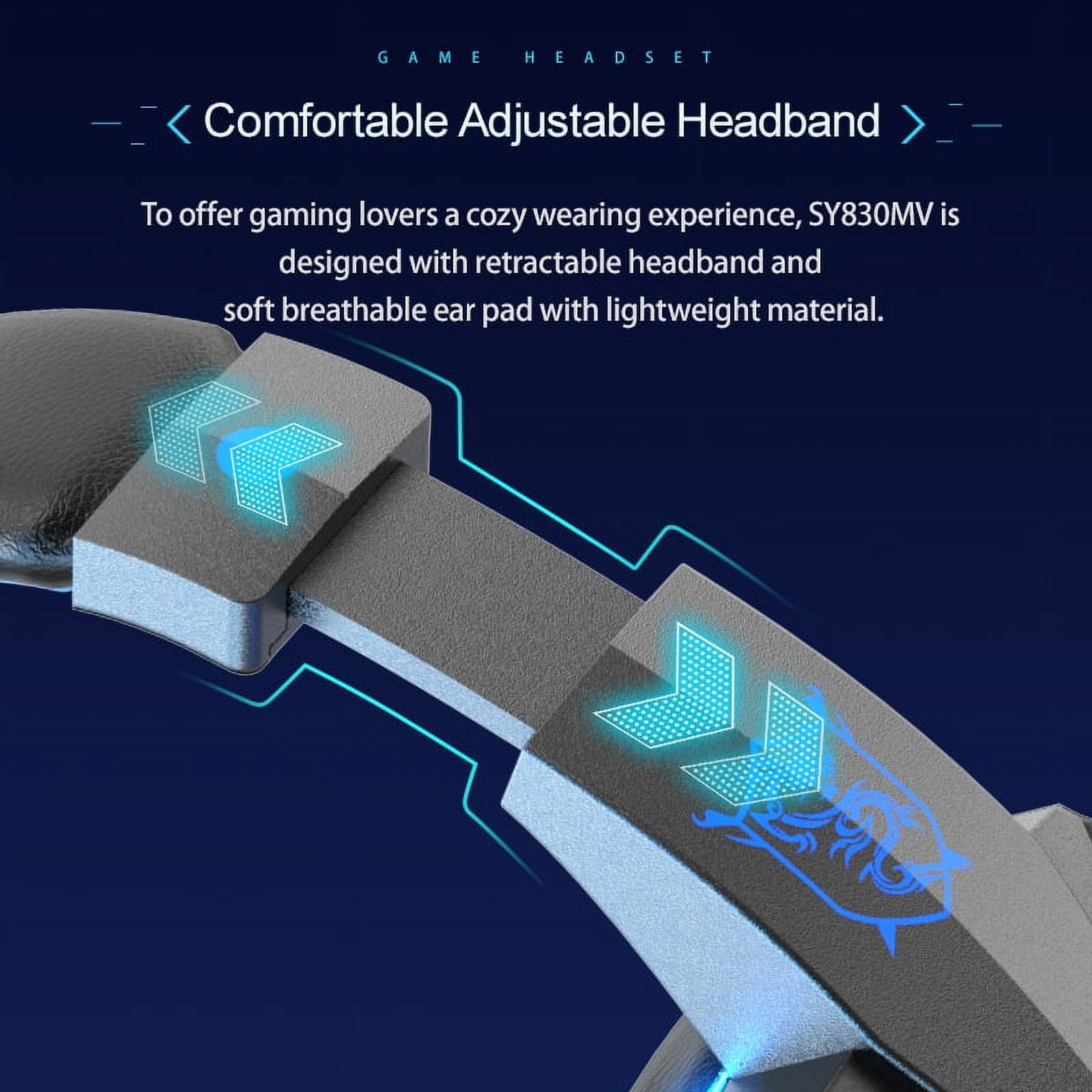 TekDeals 3.5mm Gaming Headset Mic Headphones Stereo Bass Surround For PS5 PS4 PC Xbox One, Blue