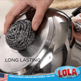 thumbnail image 5 of LOLA Jumbo Stainless Steel Scourers, Curled Flat Wire, Odor Free & Rust Proof - 12 CT, 5 of 7