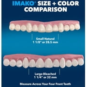 Imako Premium Cosmetic Teeth - 2 Pack - Large, Bleached White - Upper Veneers - Custom Fit at Home, DIY Smile Makeover, Made in USA