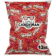 CANDYMAN 12 OZ Bundle of Skittles candy bulk, individually wrapped candy, for valentines day candy, easter candy, or bulk snacks of fun size candy fruit snacks