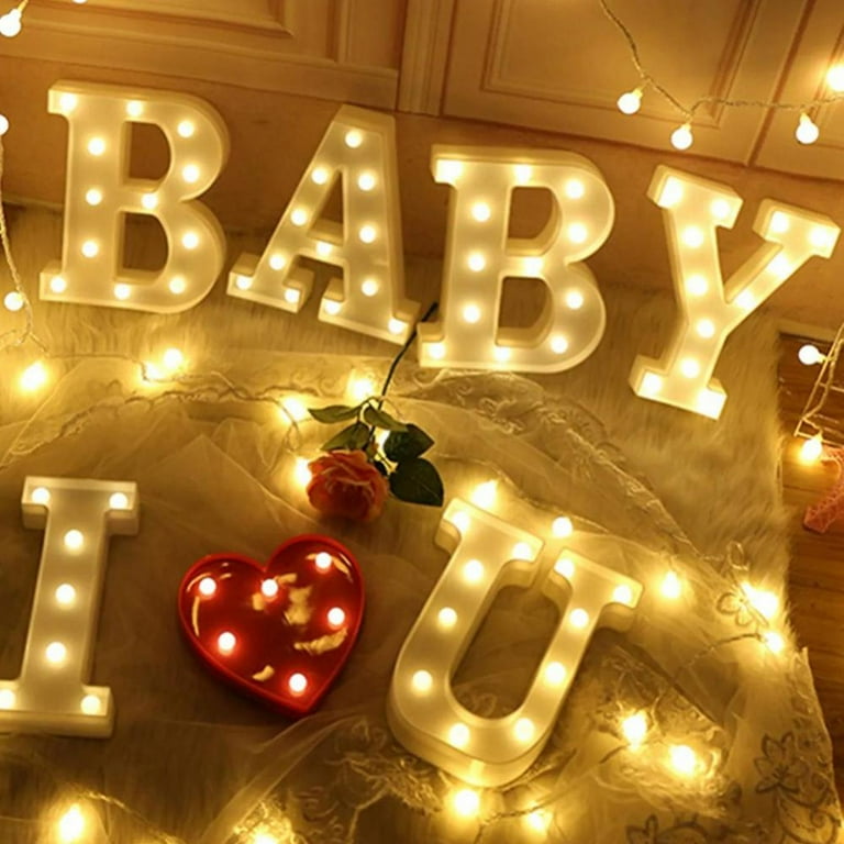 LED Letter Lightbox DIY Night Light Large Size Letters Card Lamp USB  Powered Cinema Home Decoration Lamps For Baby Gift