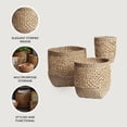 thumbnail image 3 of texxture Set of 3 Palomar Woven Baskets, Nesting Organizer Bins, Natural, 3 of 7