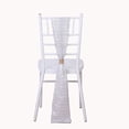 thumbnail image 2 of BalsaCircle 5 Silver Polyester Metallic Fringe Chair Sashes Wedding Party Events Reception Home Decorations Supplies, 2 of 8