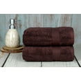 thumbnail image 2 of Ample Decor Hand Towel Set of 2 100% Cotton 18X28 inch - Brown, 2 of 7