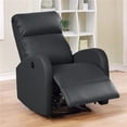thumbnail image 1 of Fauteuil Inclinable de Lecture Électrique en Cuir Moderne Sean - Noir, 1 of 1