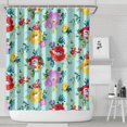 thumbnail image 2 of Waterproof Pioneer Shower Curtain 84x72 Inch Polyester Unique Colorful Floral Shower Curtain for Bathroom Hotel Home Decor with 12 Plastic Hooks, 2 of 5