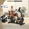 thumbnail image 6 of Pooboo Recumbent Exercise Bikes Sit Down Stationary Bicycle Magnetic Resistance Indoor Cycling Bike 400lbs Capacity, 6 of 12