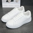 thumbnail image 1 of Zapatos blancos de primavera y otoño para mujer, zapatos casuales para estudiantes, zapatos de tabla para mujer coreana, zapatillas de deporte de suela plana a juego, 1 of 6