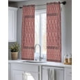 thumbnail image 5 of Red Boho Sheer Curtains 39 Inch Length 2 Panels Set for Living Room/Bedroom, Vintage Ethnic Tribe Abstract Art Floral Kitchen Curtains Grommet Semi-Sheer Curtains Drapes Window Treatments 27.5"x39"x2, 5 of 7