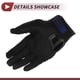 thumbnail image 4 of 1 Pair Motorcycle Winter Warm Touchscreen Driving Gloves XXL Black Blue Polar Fleece, 4 of 6