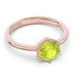thumbnail image 3 of Diamond-Capitals 2.00 Carat Shiny Round Cut Peridot Gemstone Solitaire Engagement Ring for Women Solid 18K Rose Gold Size 7.5, 3 of 8
