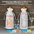 thumbnail image 4 of Happy 30th Birthday Gifts Wine Bag for Women Men for Her Him Anniversary Party Supplies, Beige, 4 of 6