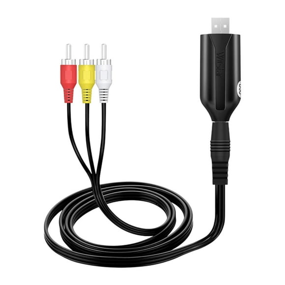 Bunblic VHS to DVD Converter Video Grabber Compact USB Cable USB2.0 Video Captures Professional VHS Tapes to Digital USB2.0 Video Card