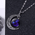 thumbnail image 2 of Colgante de constelación de luna, collar de gemas del tiempo, colgante de estilo europeo y americano, colgante luminoso de sueño, colgante de cristal, 2 of 4