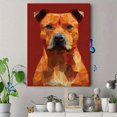 thumbnail image 4 of Geometric Pitbull Dog Canvas Painting, Modern Abstract Pet Wall Decor for Home, Office, Cafe & Bar, 4 of 8