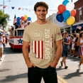thumbnail image 4 of 250 Anniversary Usa Shirt Men's Shirts Short Sleeve 250 Years American Flag 250th Anniversary Usa T-Shirt Crew Neck Loose Fit America Pullover Tops, 4 of 6