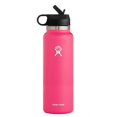 thumbnail image 2 of Bouteille d'Eau Hydro Flask en Acier Inoxydable à Large Ouverture avec Couvercle Paille 40oz-Rose-, 2 of 3