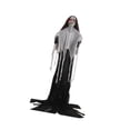 thumbnail image 1 of Decoración de Halloween de esqueleto fantasma, adorno de terror aterrador con ojos iluminados Negro, 1 of 9