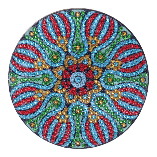 5D DIY Diamond Painting Mandala posavasos redondo de madera taza cojín (AA1058-7) Sywqhk Decoración hogareña