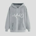 thumbnail image 2 of Patlollav Hoodies Woman Autumn Winter Hoodie Sweatshirt Long Sleeved Comfortable Pullover Tops with Pockets, 2 of 6