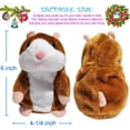 thumbnail image 5 of Casewin 2 Pack Talking Hamster Mouse Plush Interactive Toy Repeat What You Say Mimicry Pet Talking Record for Early Learning Gray and Brown, 5 of 8