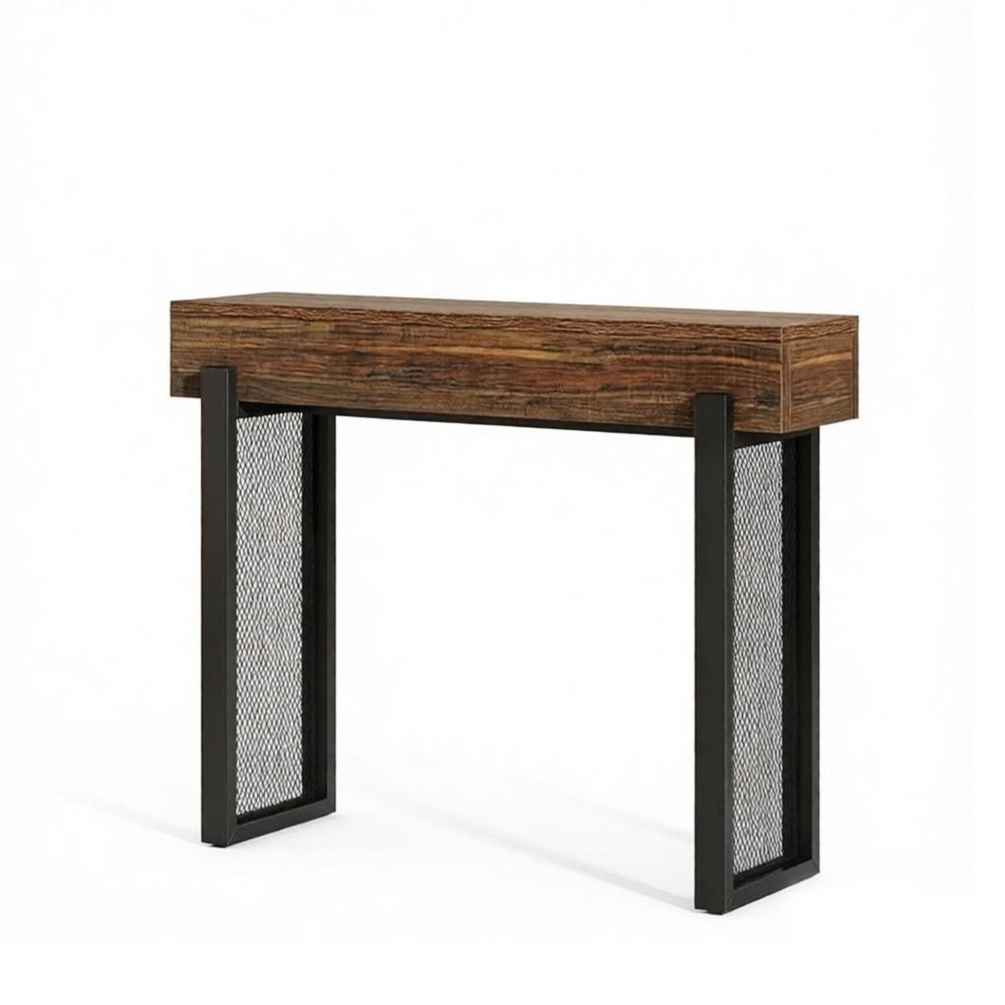 46.06 in Console Table, MDF Sofa Entryway Table with Storage and Mesh Metal Legs for Living Room, Foyer, or Behind Couch