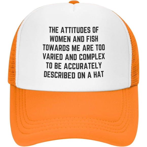 The Attitudes of Women and Fish Mesh Hat Men Women Baseball Cap Trucker Hat Sports Cap