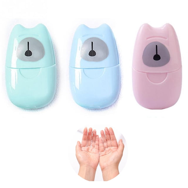 3 Boxes Paper Soap Hand Washing Soap Sheet Soap Paper Sheet for Travel Camping