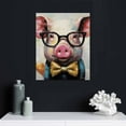 thumbnail image 4 of Awypu  Happy Pig for Living Room Huge Size Canvas Wall Art Painted Ready to Hang Wall decor, 4 of 4
