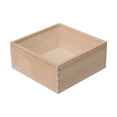 thumbnail image 2 of BLESIYA Wooden Box Desktop Unfinished Wood Storage Box Jewelry Box Jewlery Organizer 18cmx18cmx8cm, 2 of 8