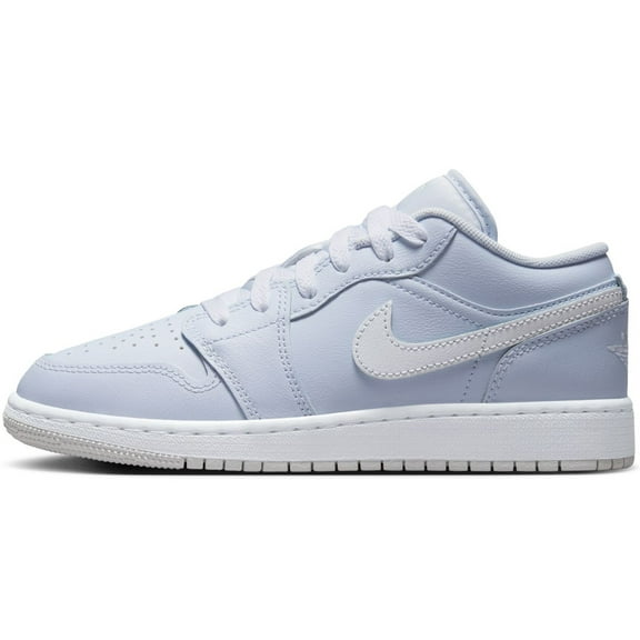 Jordan Air 1 Low Big Kids' Shoes (FV8486-400, Cobalt Bliss/Neutral Grey/White) Size 7