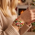 thumbnail image 5 of OAVQHLG3B Christmas Bracelets for Women, Snowflake Santa Claus Christmas Tree Festive Beaded Bracelets Stackable Stretch Friendship Bracelets, 5 of 5