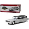 thumbnail image 1 of 1966 Cadillac S&S Limousine Silver con tapa negra "Precision Collection" Edición limitada a 396 piezas Worldwide 1/18 Diecast Model Car de Greenlight Greenlight 18005, 1 of 1
