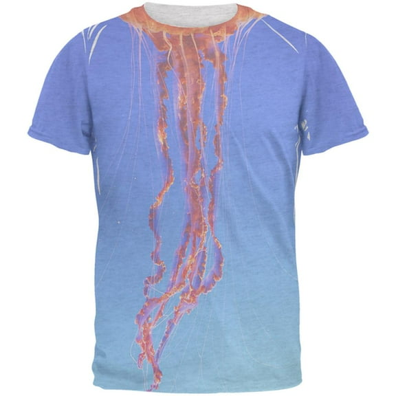 Halloween Orange Nettle Jellyfish Costume Mens T Shirt Heather White MD