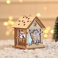 thumbnail image 1 of RV Adornos navideños Casa de madera resplandeciente de Navidad Decoración del árbol de Navidad (ciervo) brillar Electrónica, 1 of 5