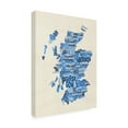 thumbnail image 3 of Trademark Fine Art Michael Tompsett Scotland Typography Text Map 2 Canvas Wall Art - 14x19, 3 of 5
