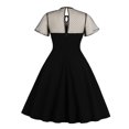 thumbnail image 3 of jsaierl Women Halloween Gothic Short Sleeve Solid Color Punk Vintage Party Dress, 3 of 8
