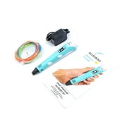 SCRIB3D P1 3D Printing Pen with Display - Includes 3D Pen, 3 Starter Colors of PLA Filament, Stencil Book + Project Guide, and Charger