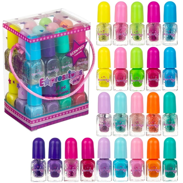 Set de esmaltes de uñas Expressions Girl Scented 24 piezas con funda de transporte