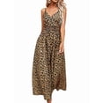 thumbnail image 2 of Women'S Summer Midi Boho Dresses Casual Floral Spaghetti Straps Lace Up Dress Flowy Aline Beach Sundress Yellow M, 2 of 9