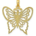 thumbnail image 3 of 14K Yellow Gold Cut-Out Butterfly Charm - 25.25mm, 3 of 6