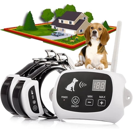 Wireless Dog Fence for 3 Dogs Pet Containment System with IP67 Waterproof Collars Adjustable Range Up to 1640ft for Stubborn Dogs & All Breeds