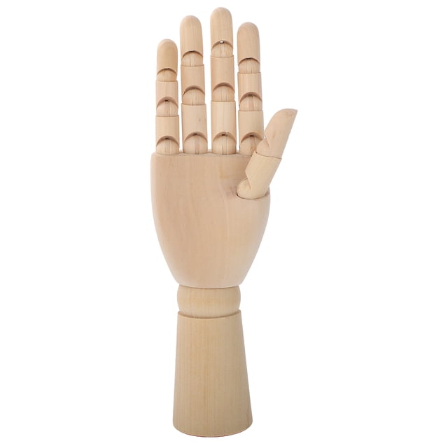 MasteelfCA Wooden Hand Model Flexible Moveable Fingers Hand Manikin Hand Figure Sketching Hand