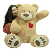 Giant 5 Foot Teddy Bear 60 Inches Soft Big Plush Valentines Day Gift, Huge y-Stuffed, Heart on Chest to Express Love, Huge Stuffed Animal in Big Box Ready to Hug