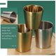 thumbnail image 2 of Vaso de acero inoxidable, vaso de metal irrompible, vaso térmico, 180 ml, color plateado, 2 of 6
