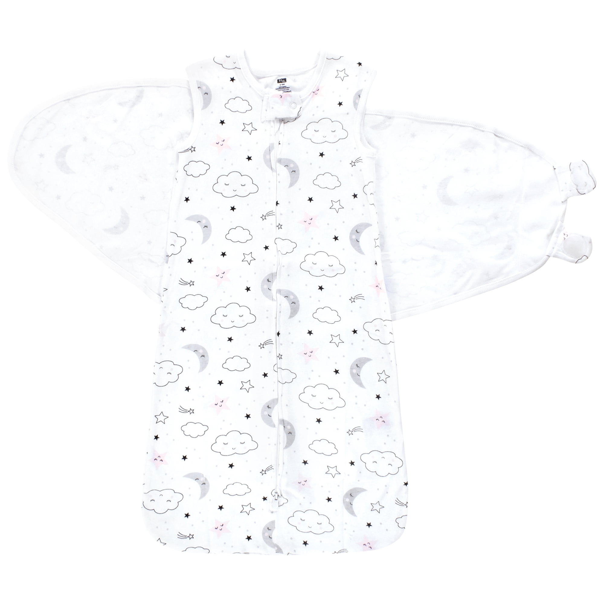 Hudson Baby Infant Girls Convertible Swaddle Sleep Sack, Dreamer, 0-3 Months