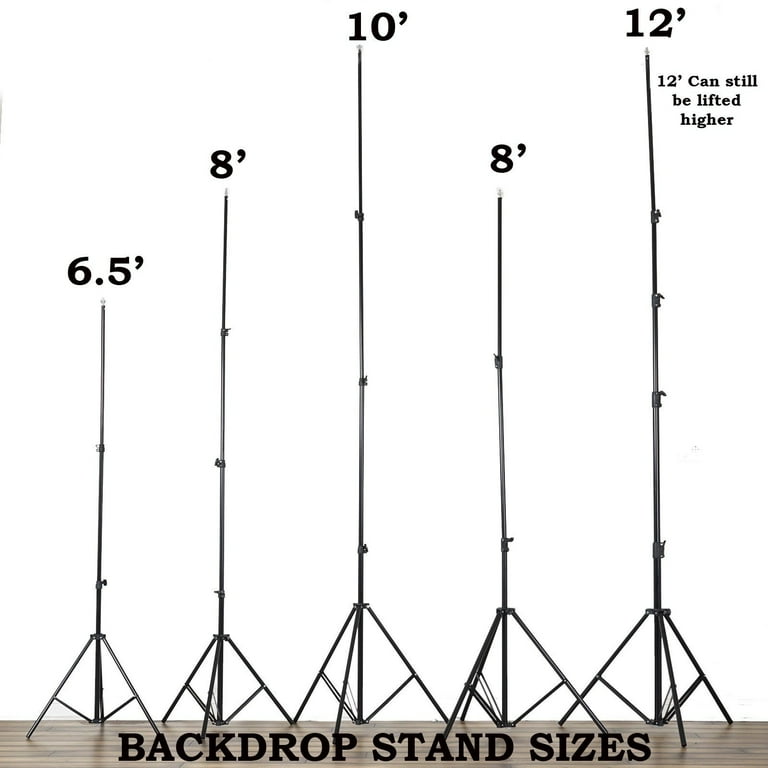 BalsaCircle 10x10ft Black Photo Backdrop Stand Kit - Studio