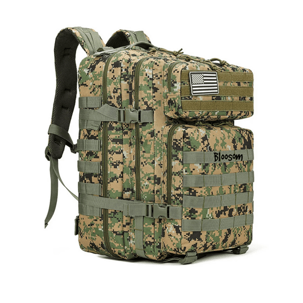 Mochila Bloosom Táctica Para Exteriores De 45 L Jungle digital Con Accesorios
